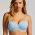 Scallop push-up underwired bikini top Cup A - E, Blue