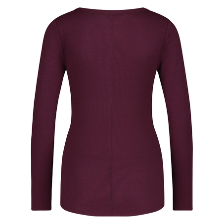 Long-Sleeved Pyjama Top, Purple