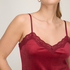 Velours Lace Cami Top, Red