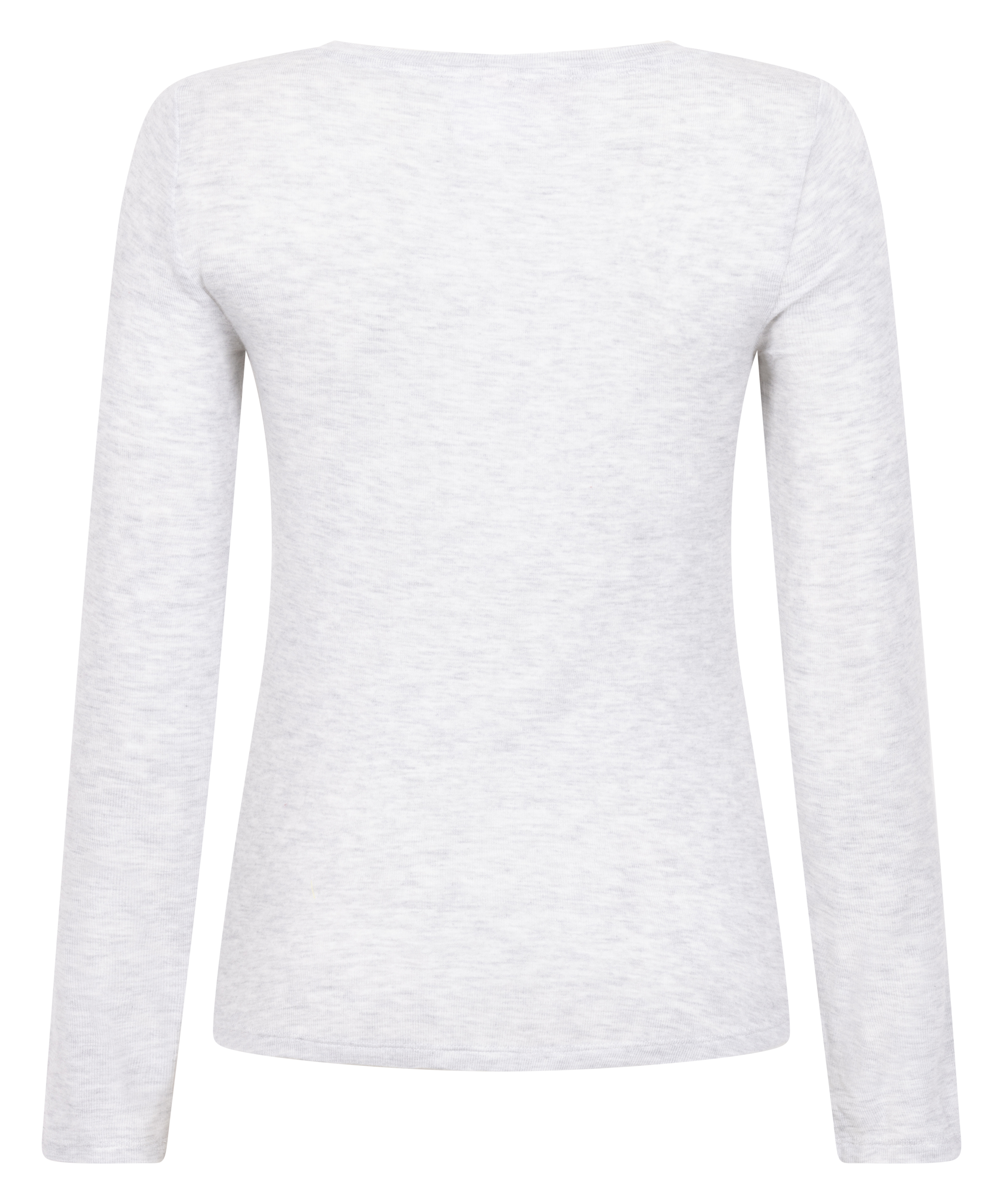 Long-Sleeved Pyjama Top, Gray, main