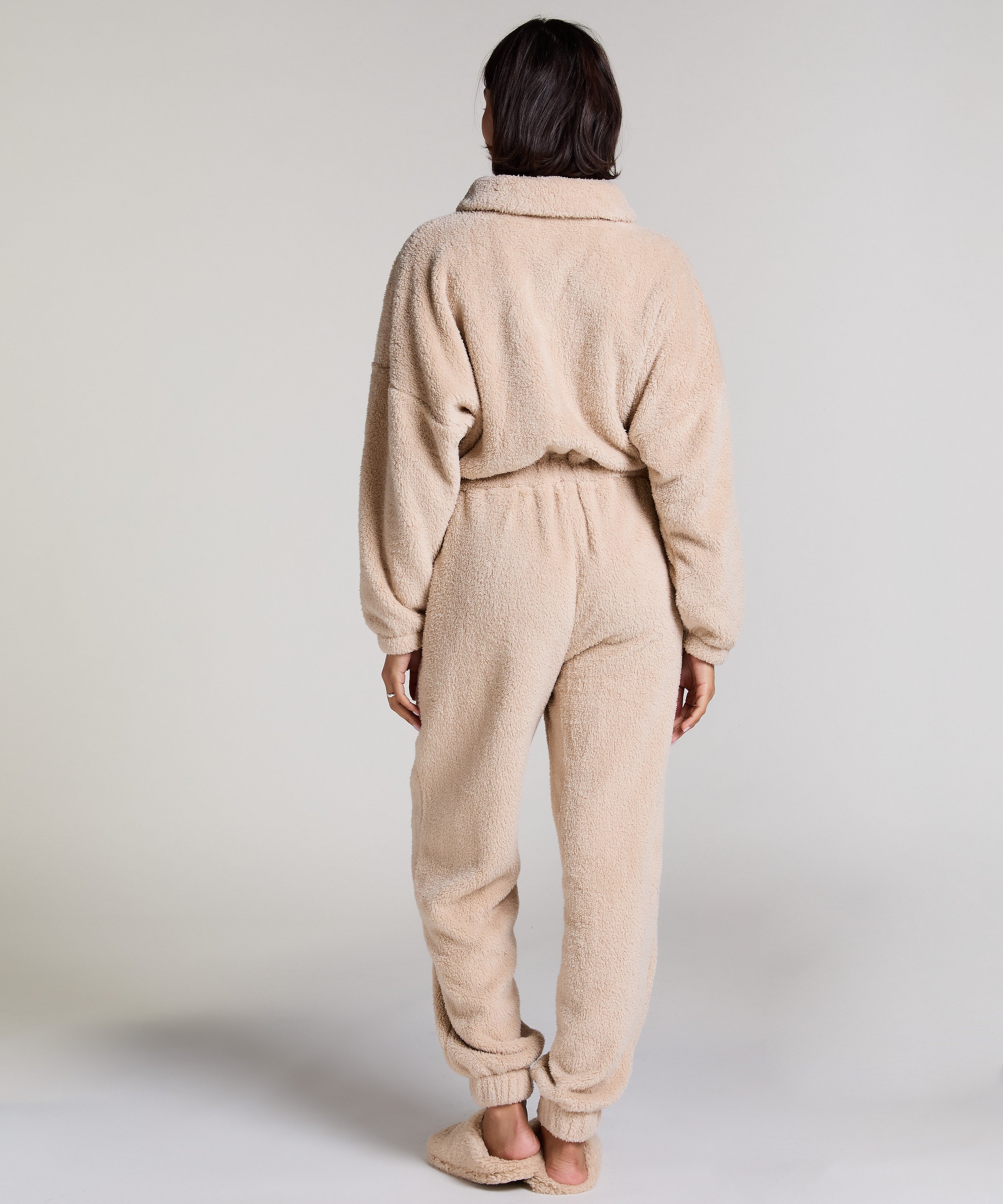 Fleece Onesie, Beige, main