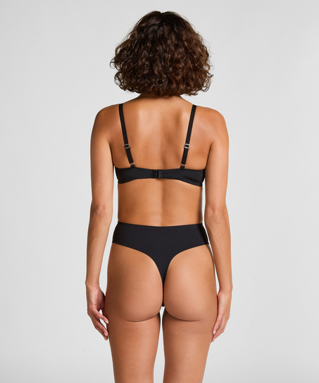 Smooth Padded Underwired Push-Up Bra, Black