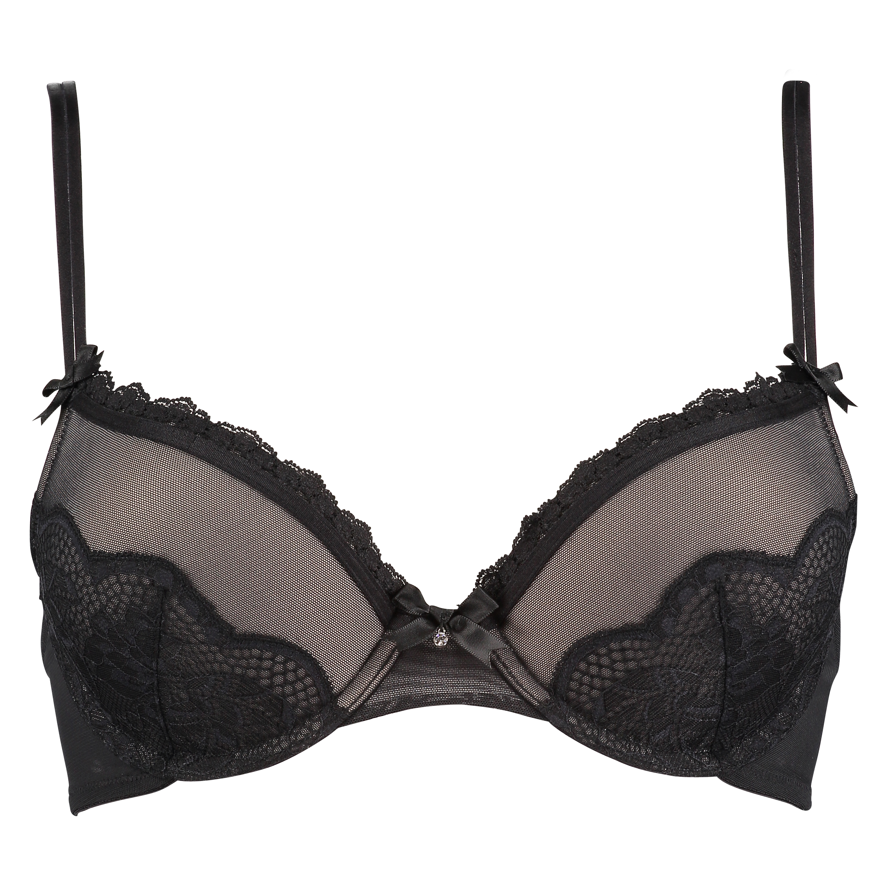 Padded underwired bra Tyler, Black, main