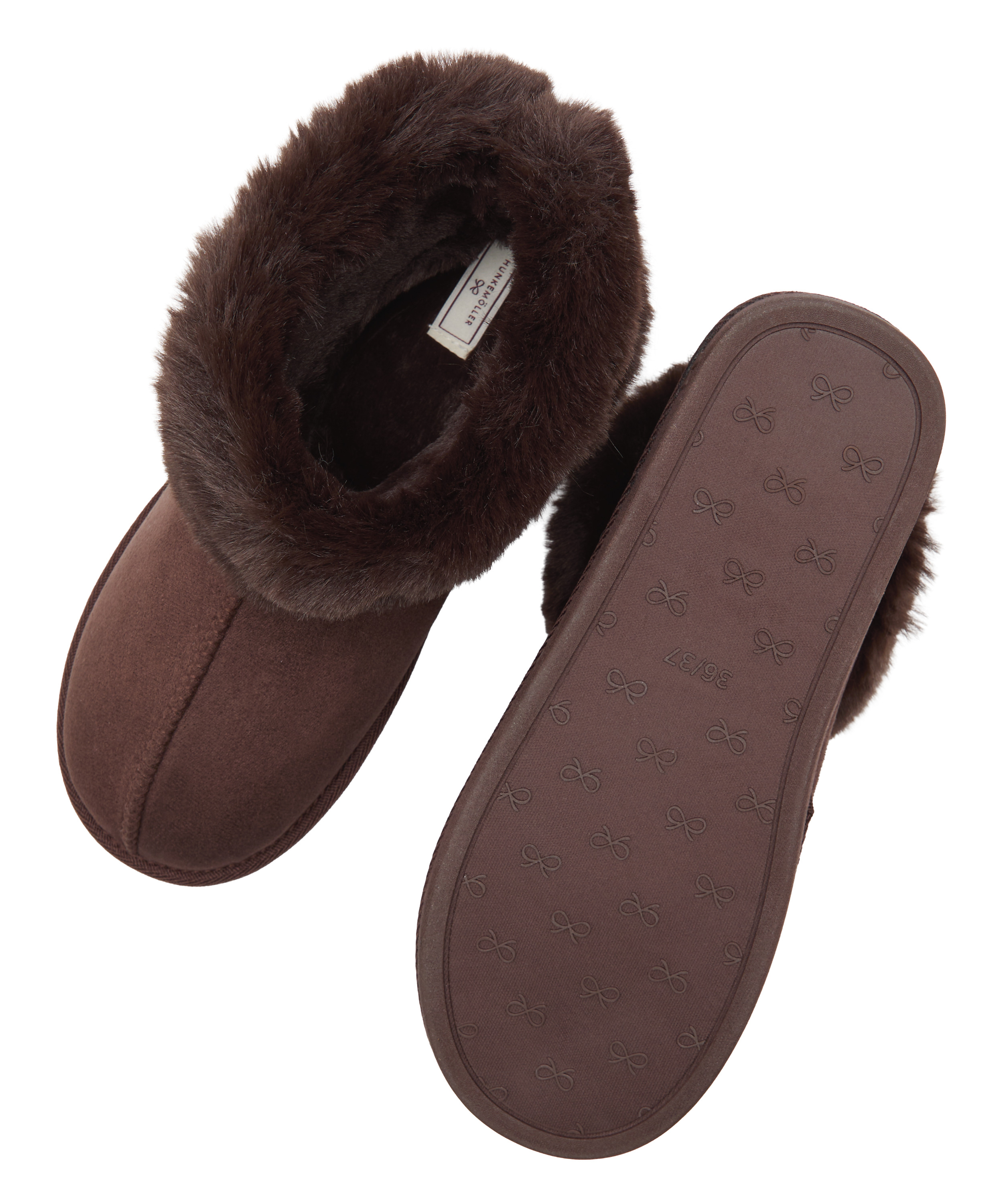 Slipper Boot Faux Suede, Brown, main