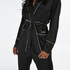Satin Pyjama Pants Bow, Black