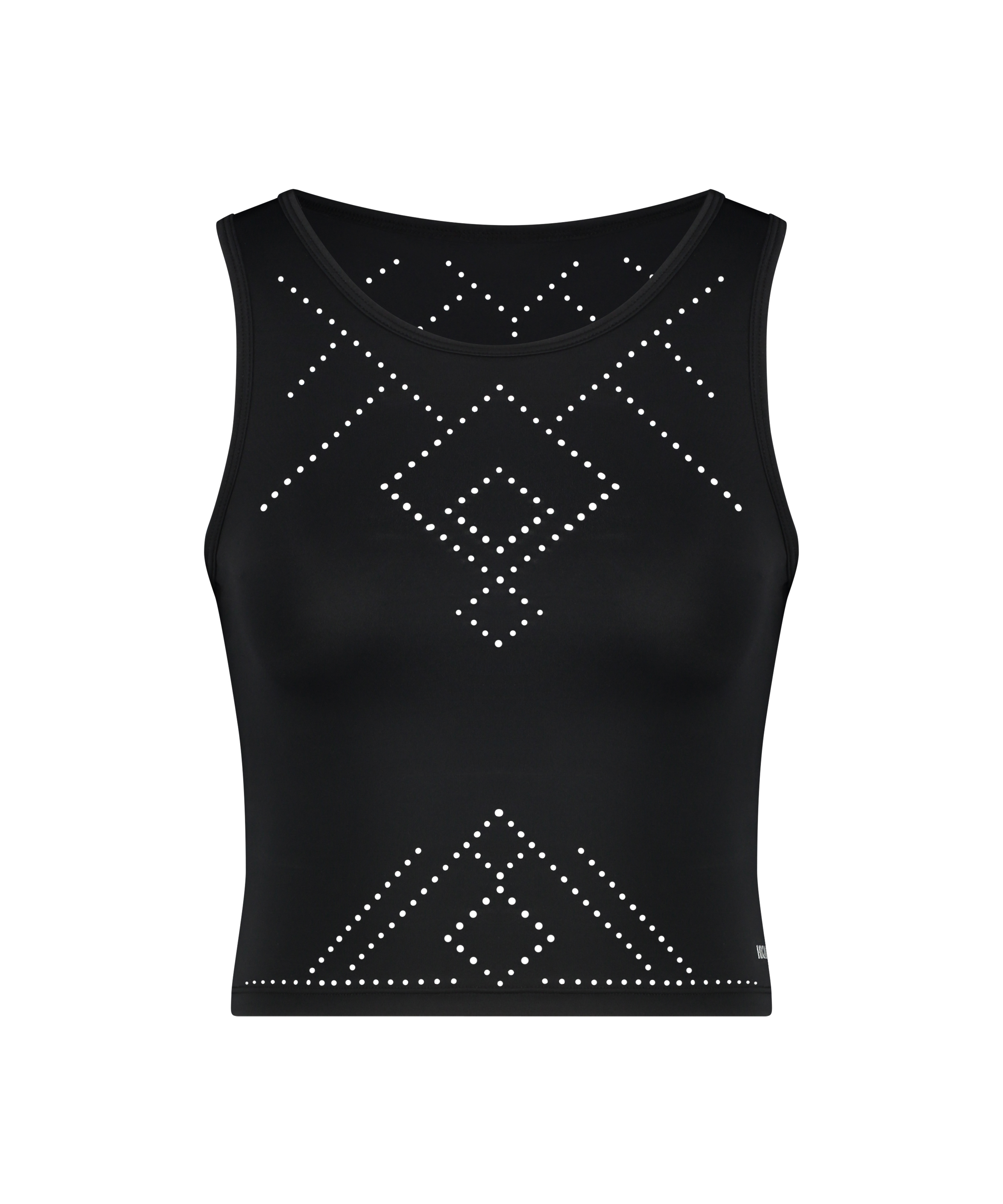 HKMX Sport crop tank top Naira, Black, main