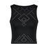 HKMX Sport crop tank top Naira, Black