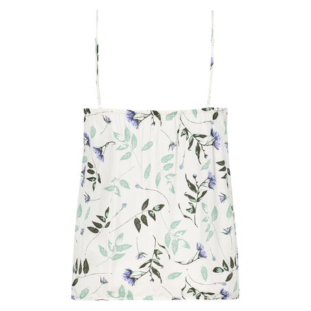 Pressed leaves cami, White