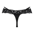Elliena Extra Low V Thong, Black