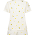 Lemon Pyjama Set, White