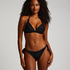 Luxe Triangle Bikini Top, Black
