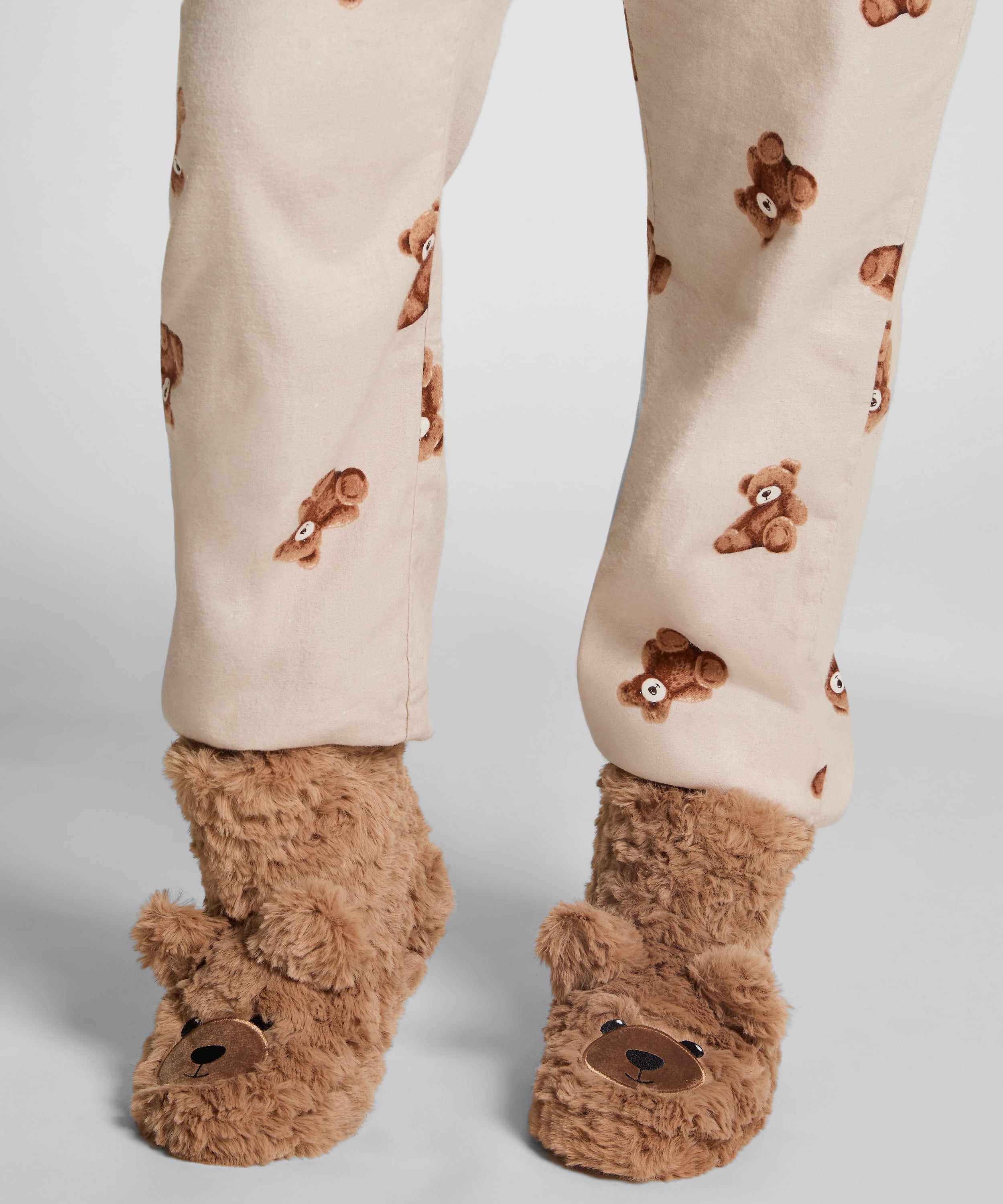Slippers Teddy Bear, Beige, main