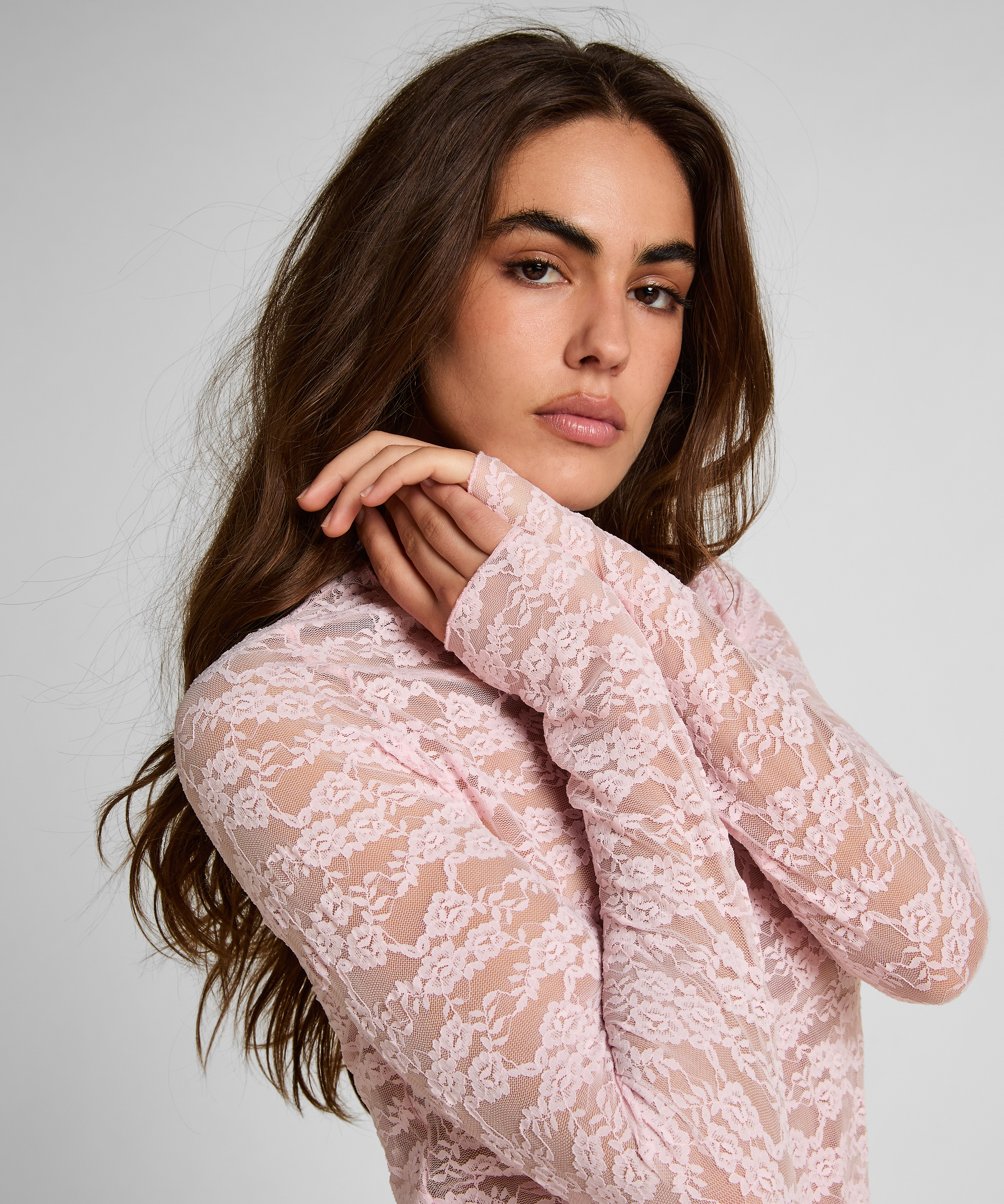 Top Allover Lace, Pink, main