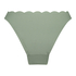 Scallop High-Leg Bikini Bottoms, Green