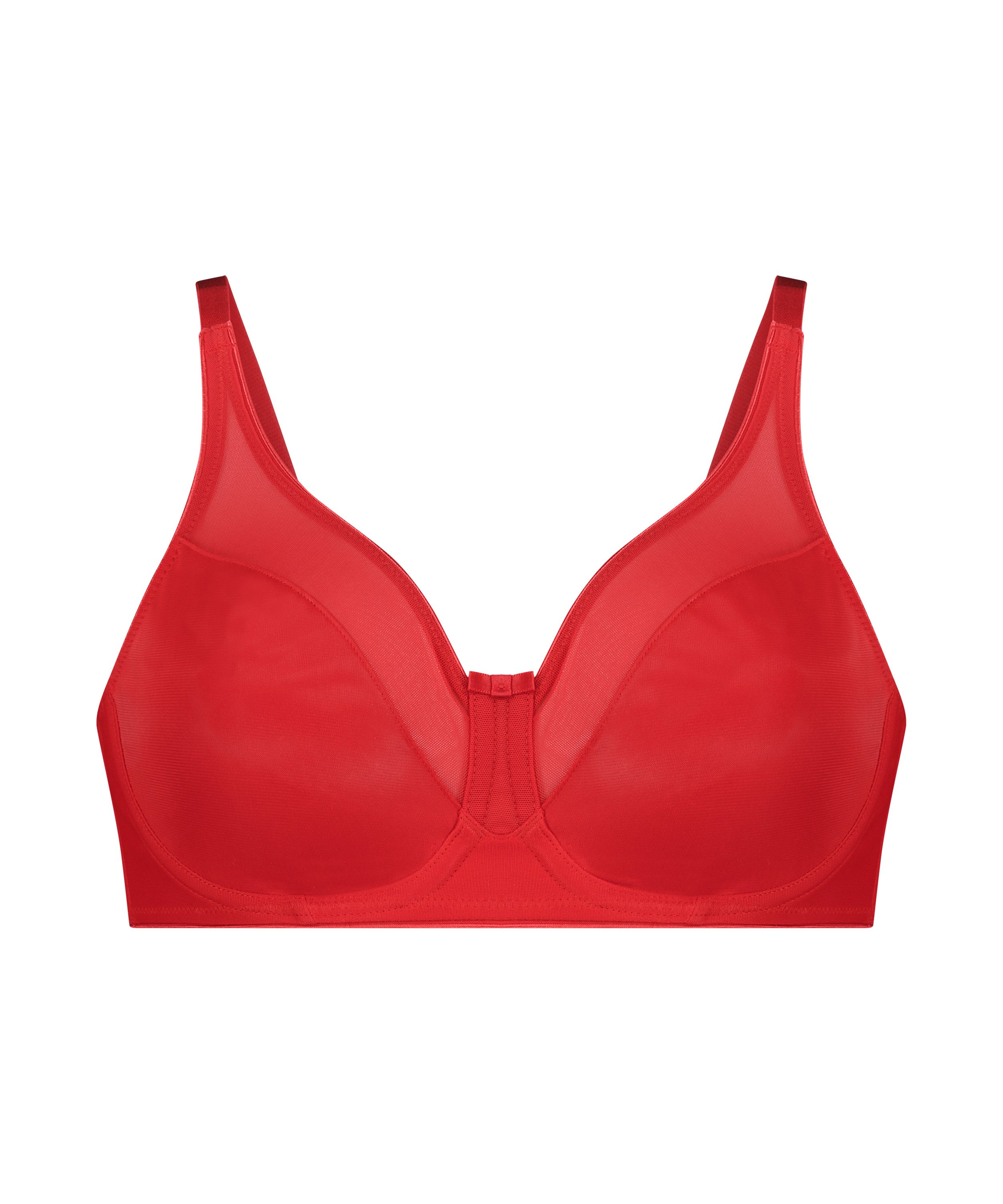 Nina Non-Padded Underwired Minimizer Bra, Red, main