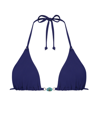 Doha triangle bikini top, Blue
