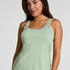 Ribbed Lace Singlet, Green