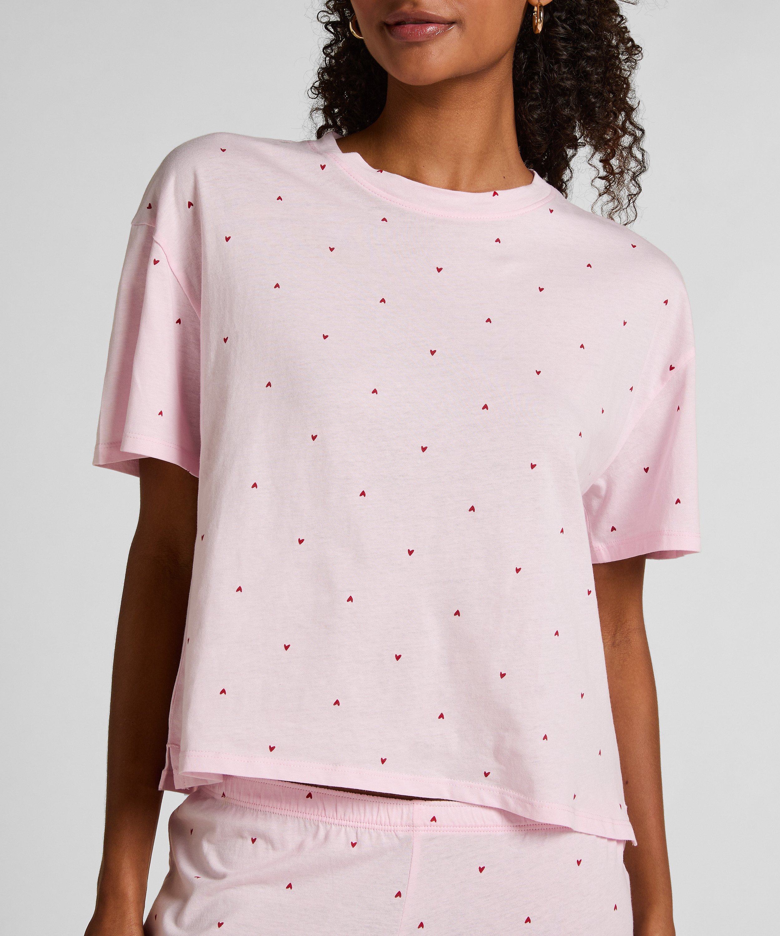 Pyjama Set Cotton Print, Pink, main