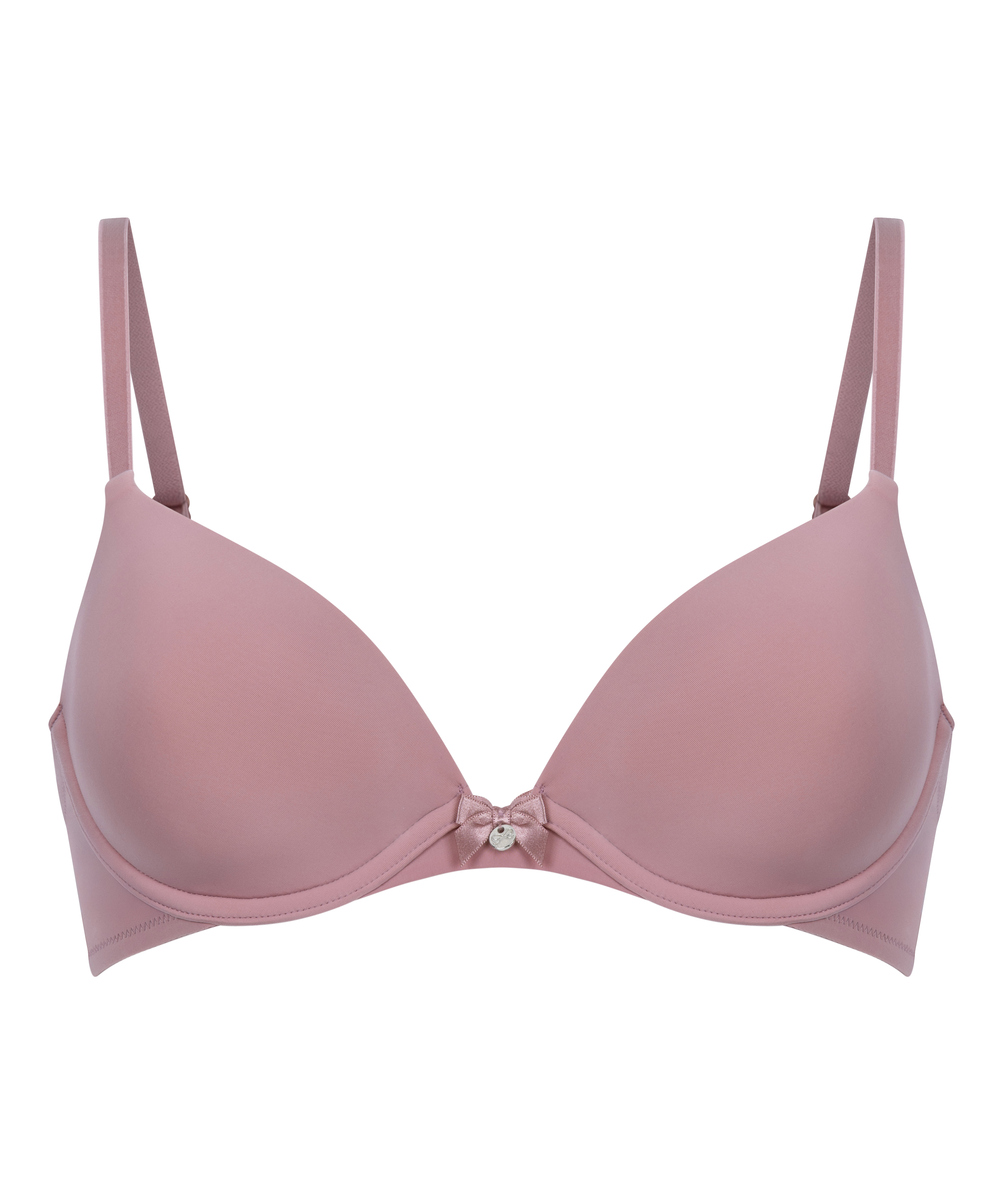 Plunge Padded Underwired Bra, Pink, main