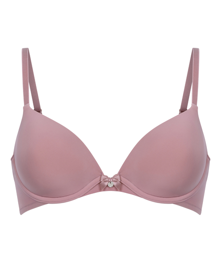 Plunge Padded Underwired Bra, Pink