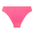 Crinkle High-Leg Bikini Bottoms, Pink