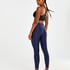 HKMX High Waisted Shine Sports leggings, Blue