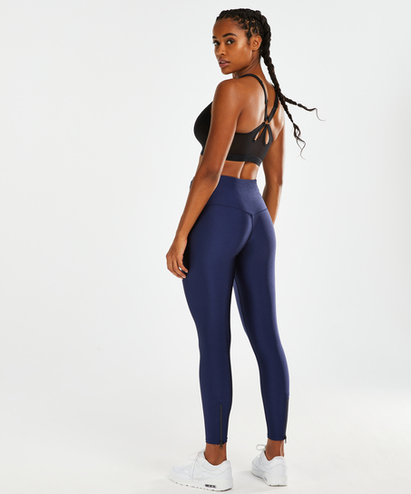 HKMX High Waisted Shine Sports leggings, Blue