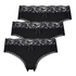 3-pack Dakota brasilian short, Black