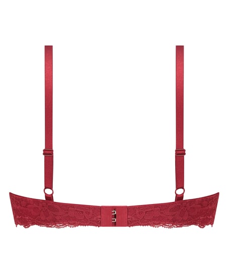 Marine Padded Push-Up Underwired Bra, Red