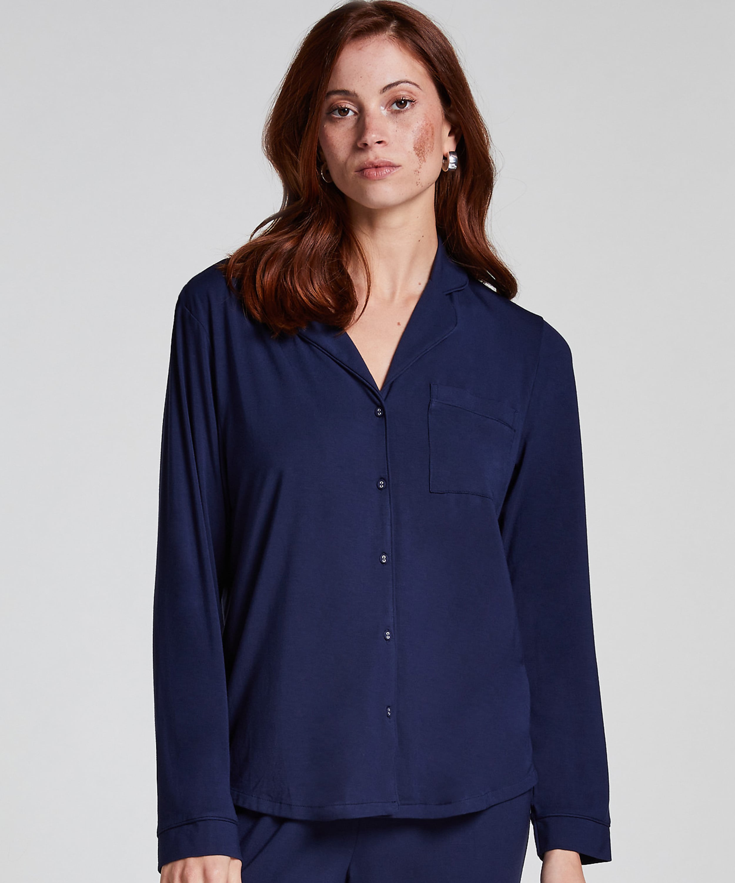 Essential Jersey Long-Sleeved Jacket, Blue, main