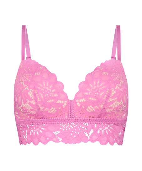 Shiloh Padded Longline Non-Underwired Bra, Pink