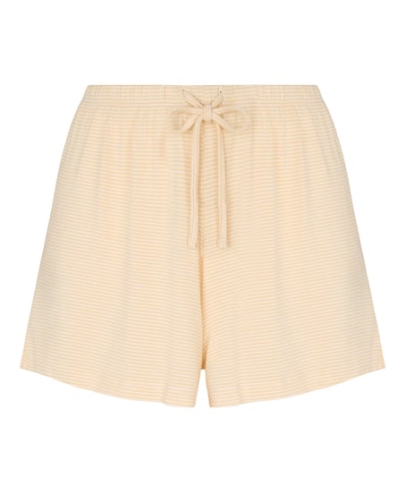 Pyjama Short Striped Jersey, Yellow