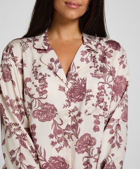 Jacket Woven Print, Beige
