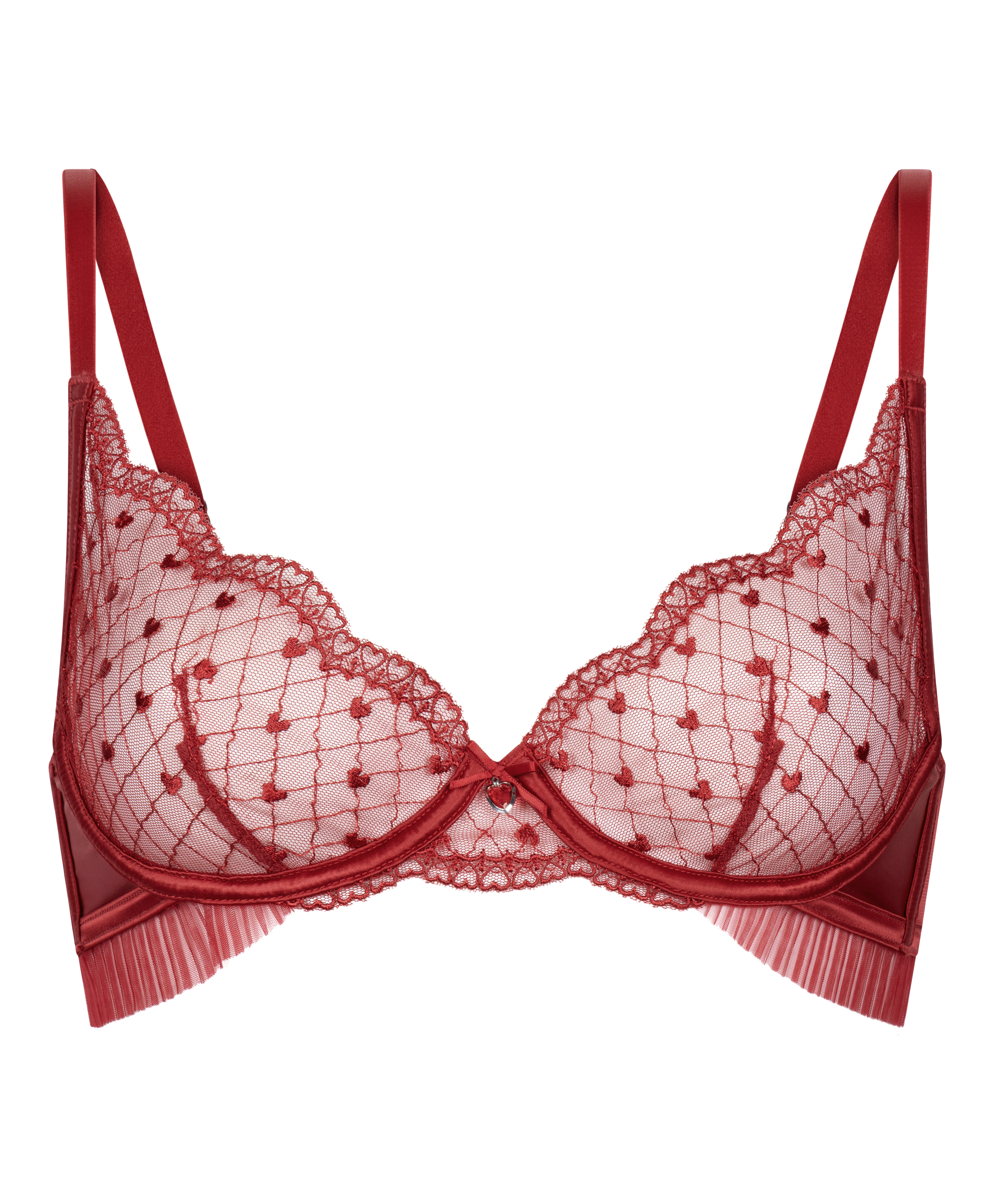 Cordelie Non-Padded Underwired Bra, Red, main