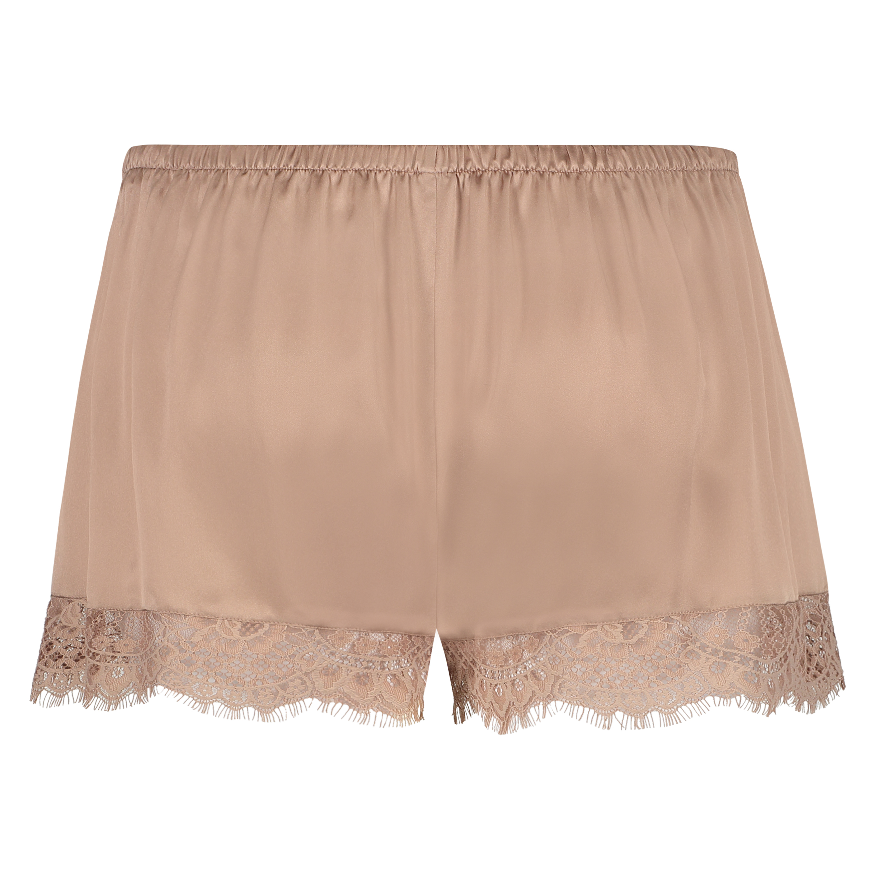 Scallop Lace silk pyjama shorts, Pink, main