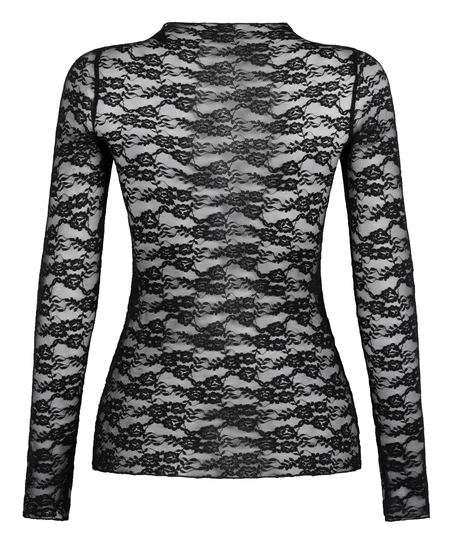 Top Allover Lace, Black