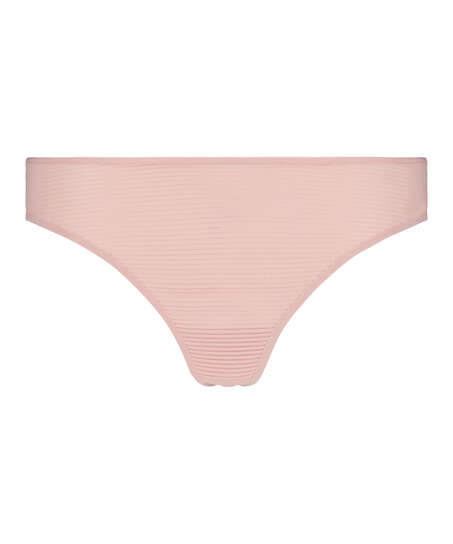 Invisible thong Stripe mesh , Pink