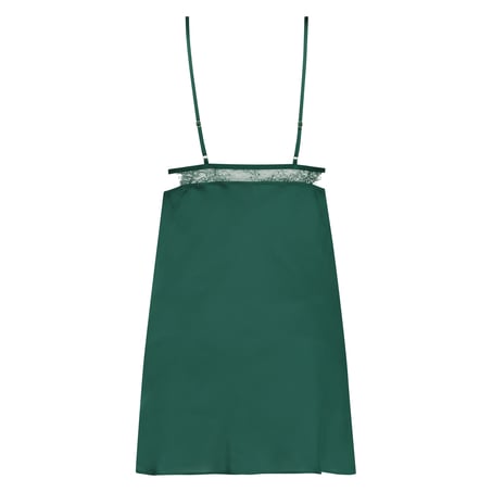 Satin Holly slip dress, Green