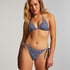 Lobos Cheeky Tanga Bikini Bottoms, Blue