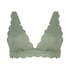 Scallop triangle bikini top, Green