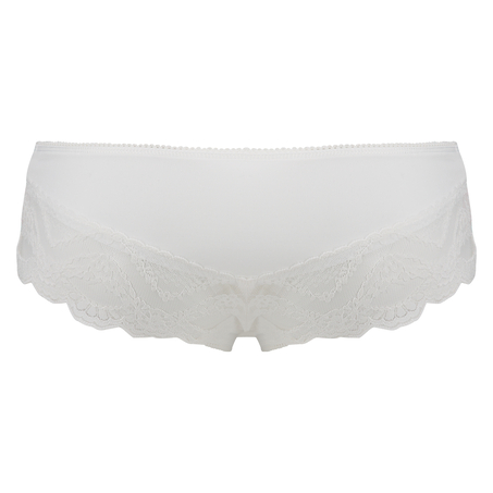 Lacey Microfibre Brazilian, White