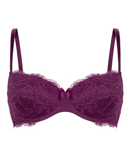 Teddy Padded Underwired Bra, Purple