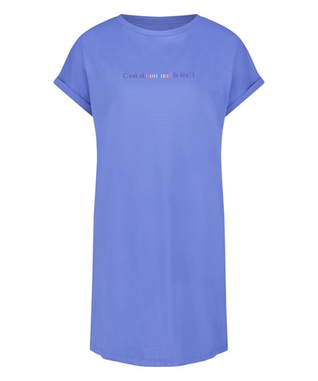 Round Neck Nightshirt, Blue