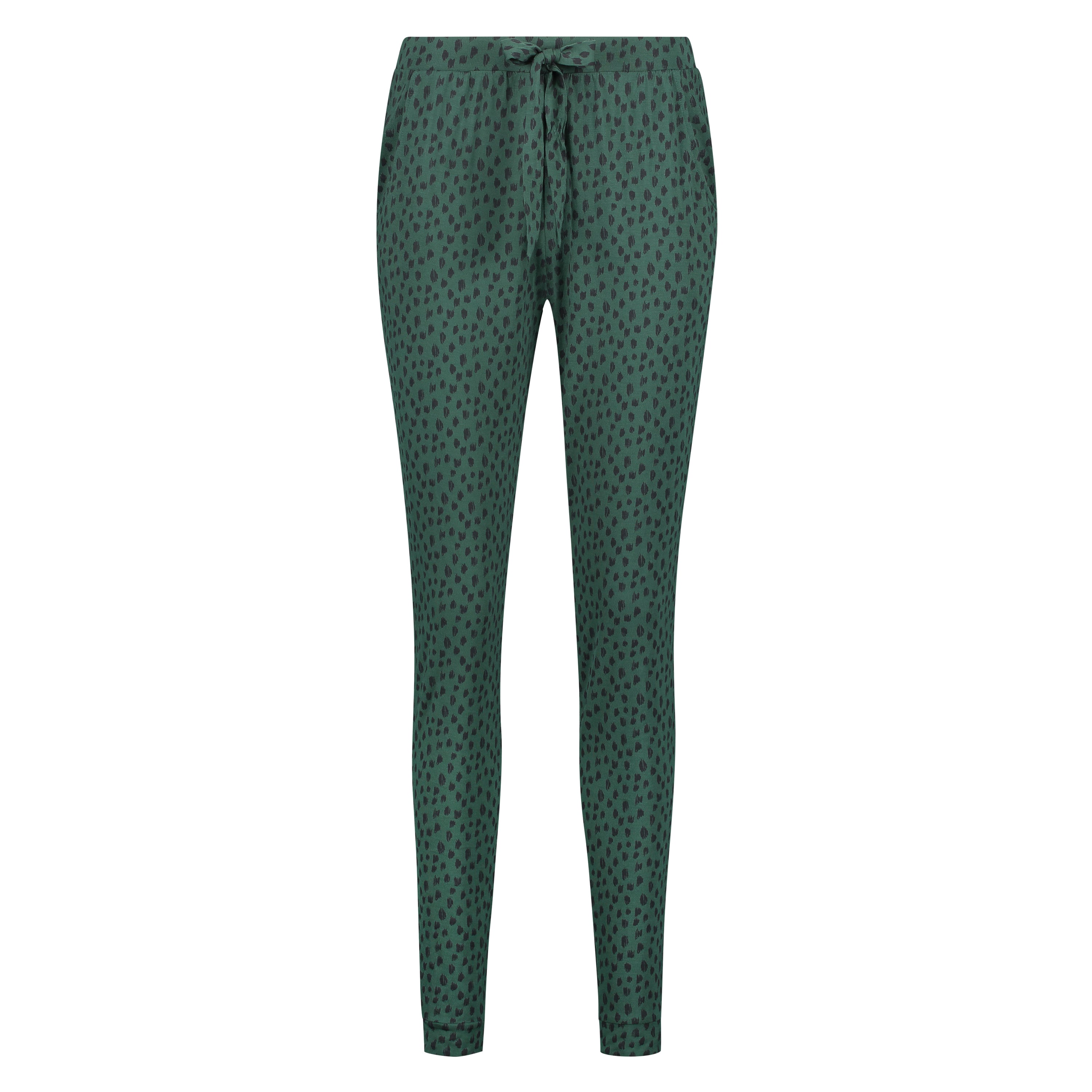 Loose-fitting Pajama Pants, Green, main