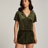 Short Sleeve Velour Jacket, Green
