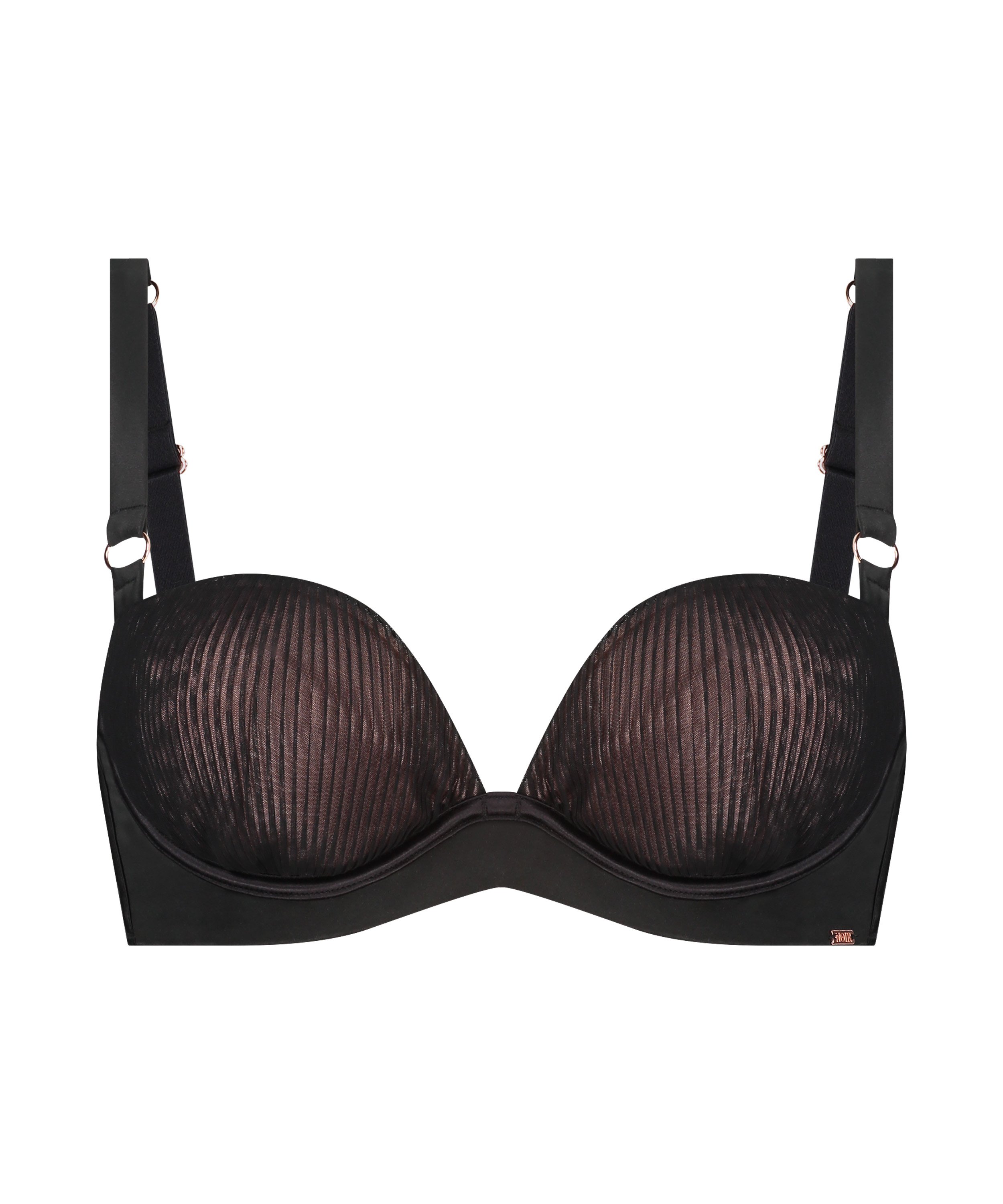 Antonia Padded Underwired Bra, Black, main