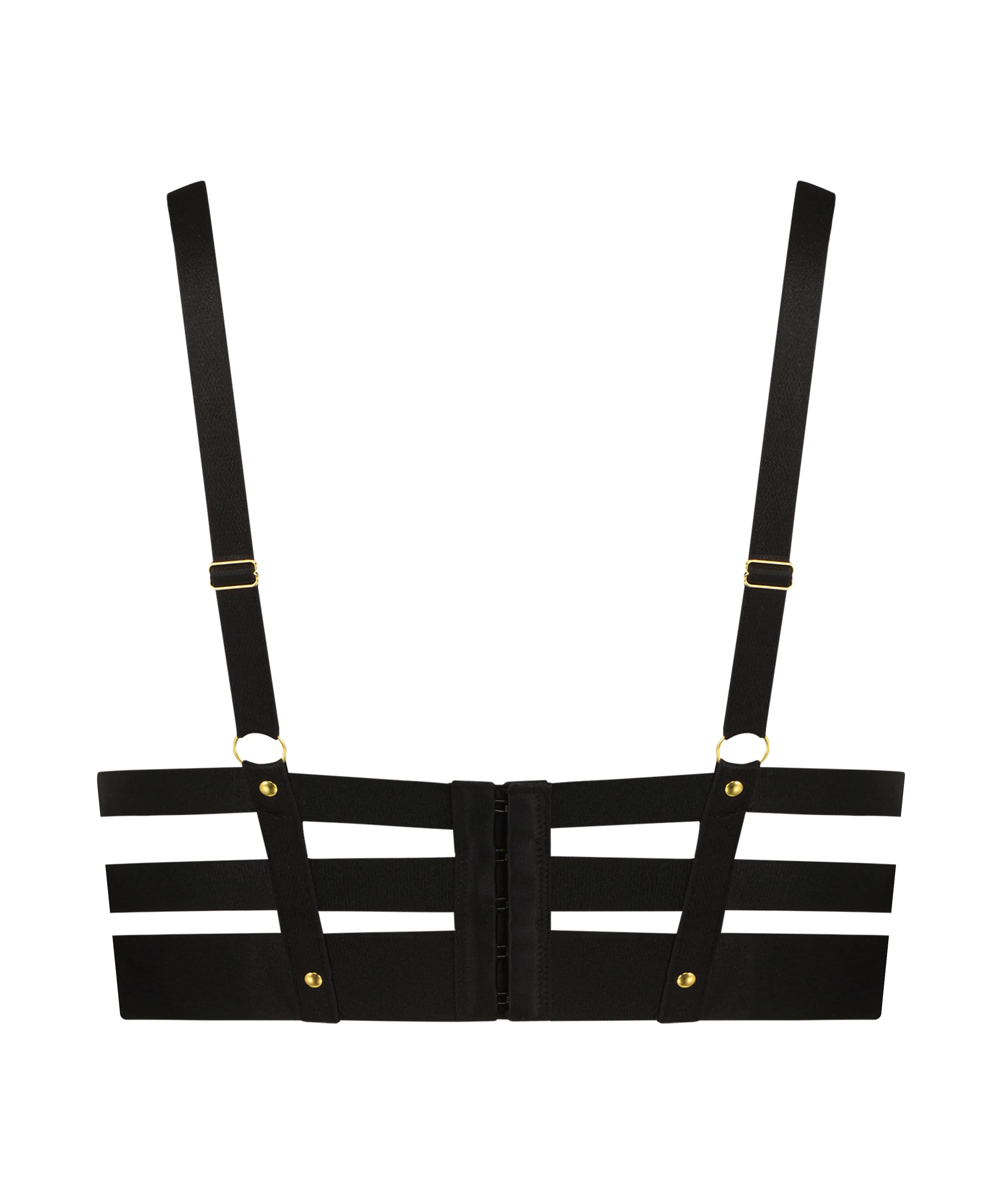 Occult non-padded longline underwired bra, Black, main