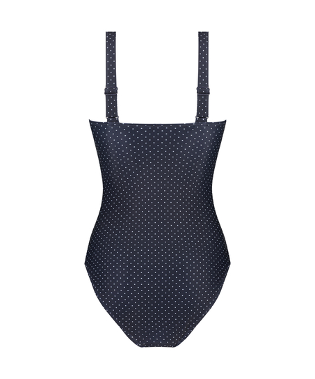 Shaping Scallop Swimsuit, Blue
