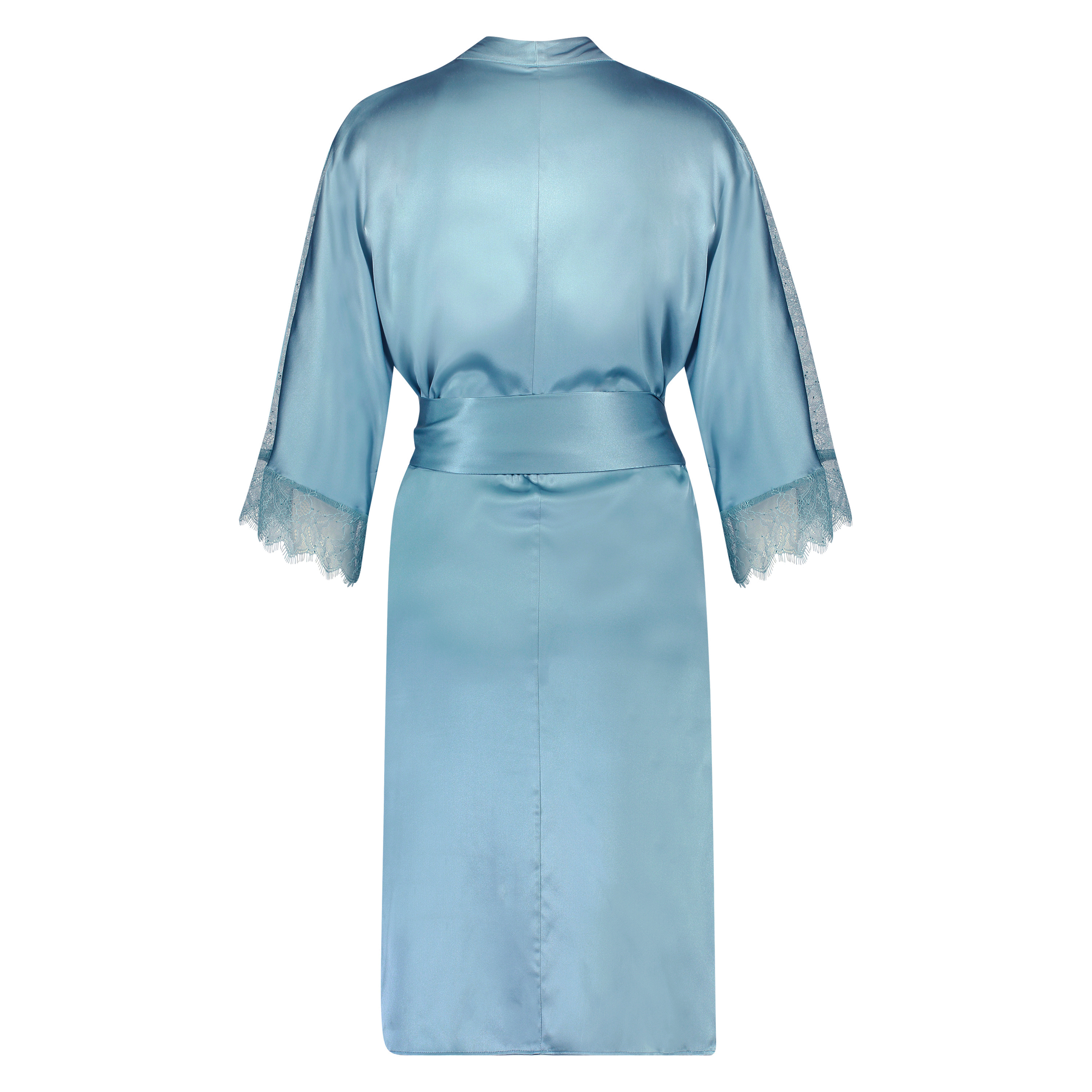Silk Lace Kimono, Blue, main