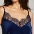 Shiny Velours Lace Cami, Blue
